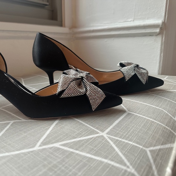 NWB Badgley Mischka black d’orsay Meilani bow heel - Picture 3 of 11